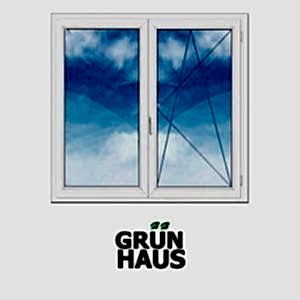 Двухстворчатое ПВХ окно Grunhaus
